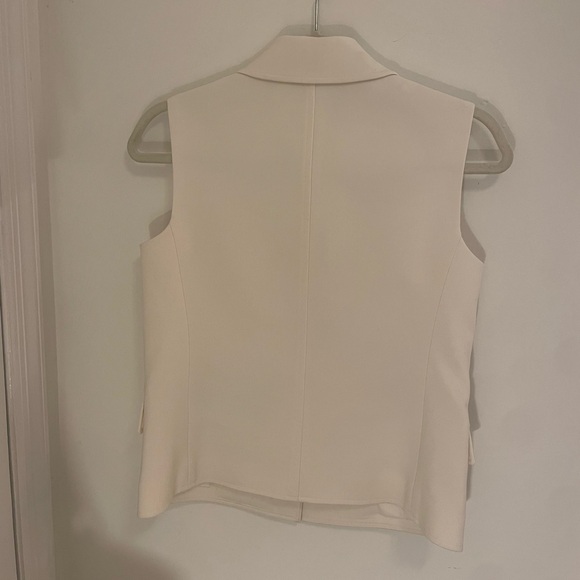 NWOT Theory Tailored Wool-Blend Vest in Ivory, size 0 - Picture 10 of 10